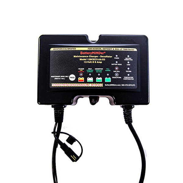 BatteryMINDer 12V8a AviationCalibrated Maintenance ChargerDesulfator