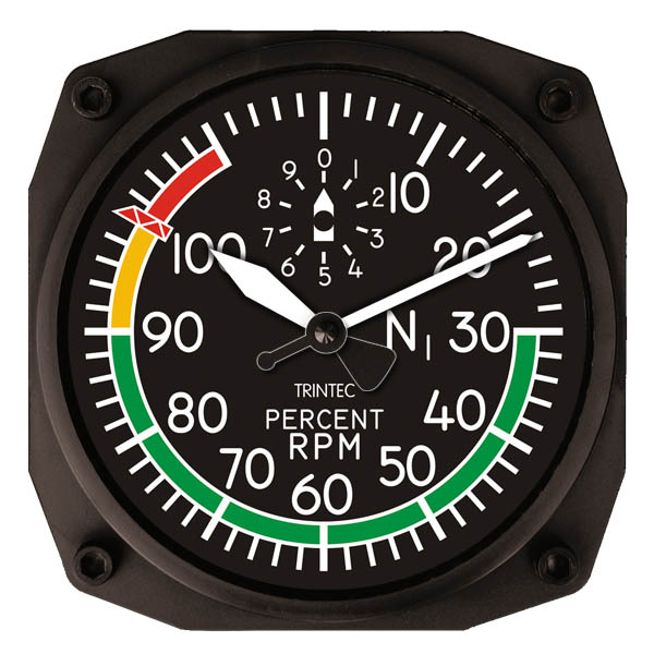 Trintec 6" Tachometer Rpm Wall Clock Aircraft Spruce Canada