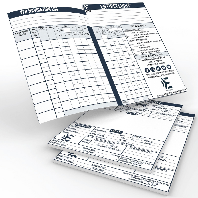 EntireFlight Cross-Country Planning Flight Pad - 3 Pack | Aircraft ...