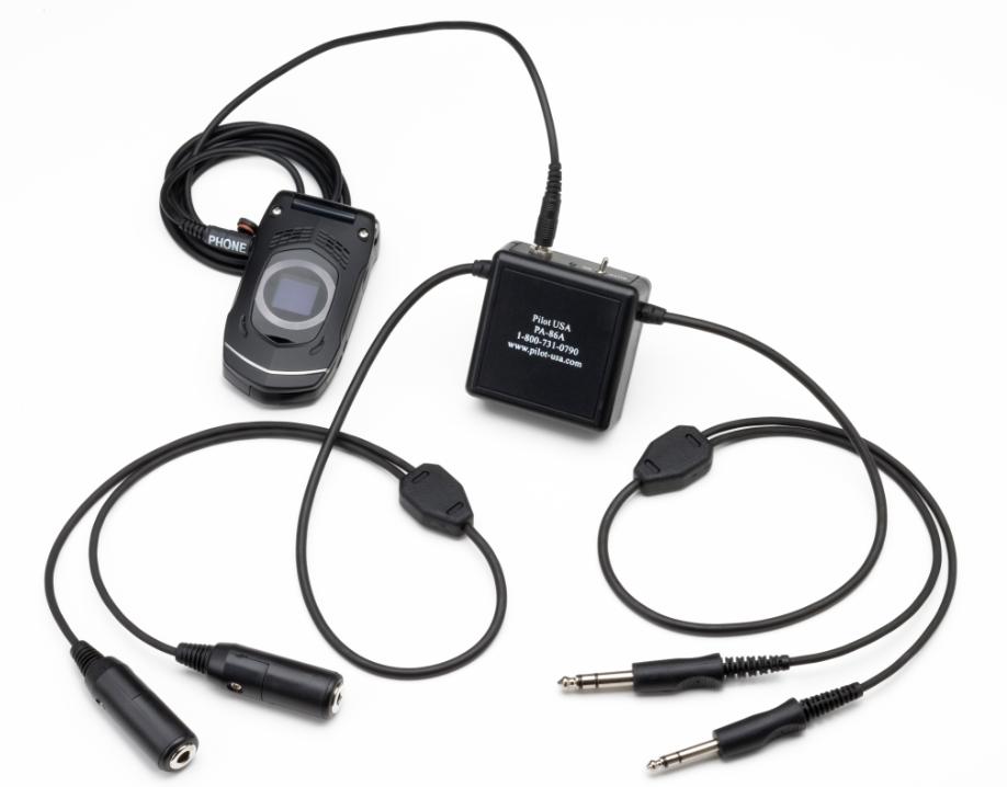 Aviation headset cell phone adapter clearance
