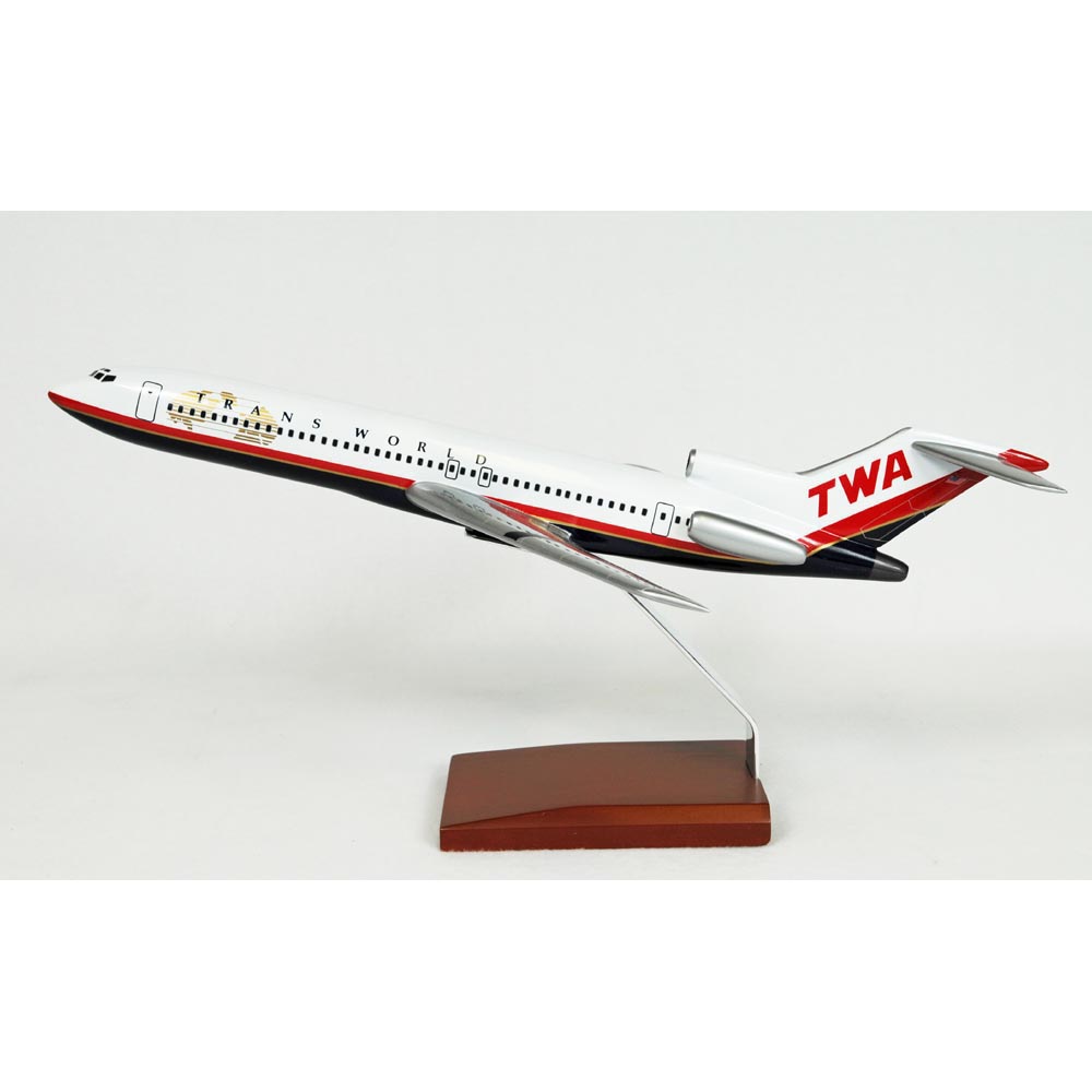 1/200 TWA B727ディスプレイモデル www.JetCollector.com: TWA B727-31C w/stand N891TW 1:200